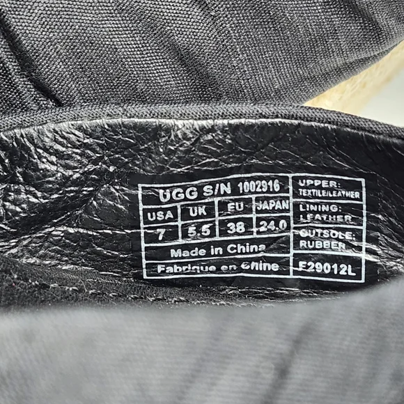 UGG Lucianna Black Ribbon Ankle Wrap Tie Peep-Toe Braid Jute Wedge Heel Sandals - Picture 10 of 11